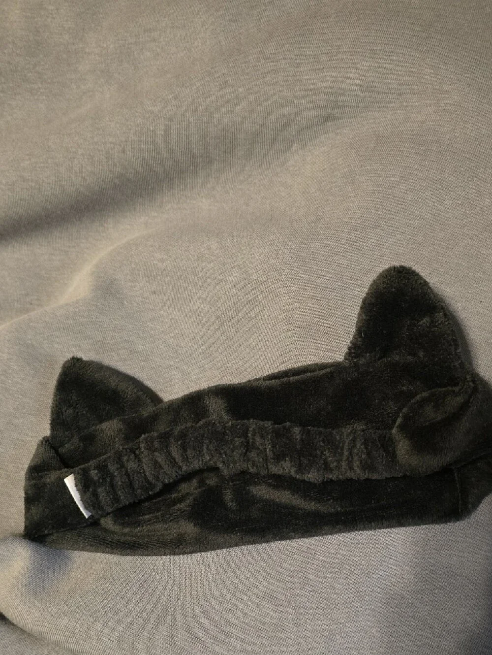 Kids Black Plush Cat Ear Headband